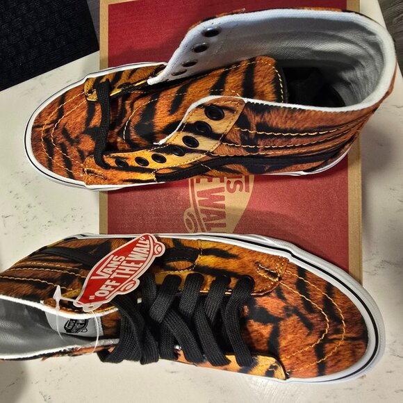 Vans SK8-Hi Tapered Women's Shoes Size 7.0 Tiger Print Sneakers NEW - Picture 4 of 7